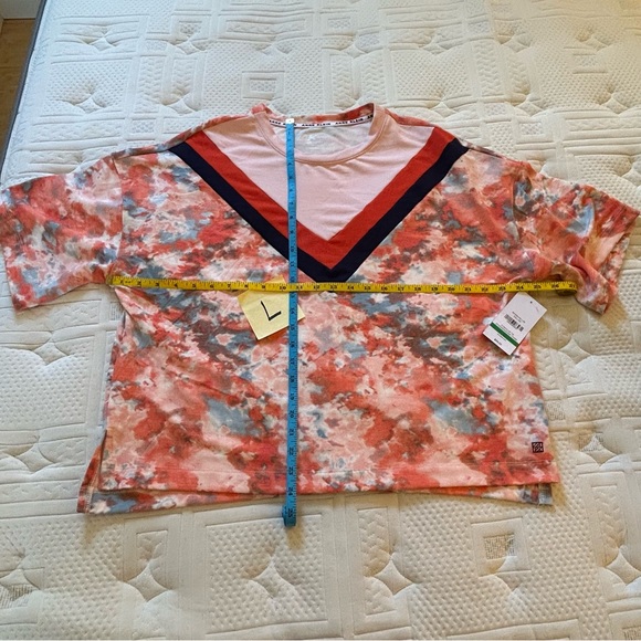 NWT Anne Klein orange blue cumulus tie dyegrenadine comb sweater Size L - Picture 13 of 13